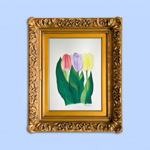 Tulips Blossoming Art Print