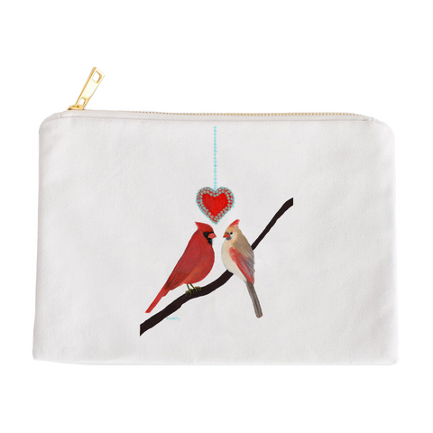 Cardinal Love Zipper Bag