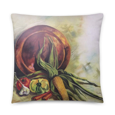 The Colors of Harvest (With Background) Throw Pillow