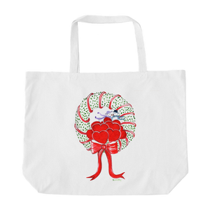 A Valentine's Wreath Oversized Tote