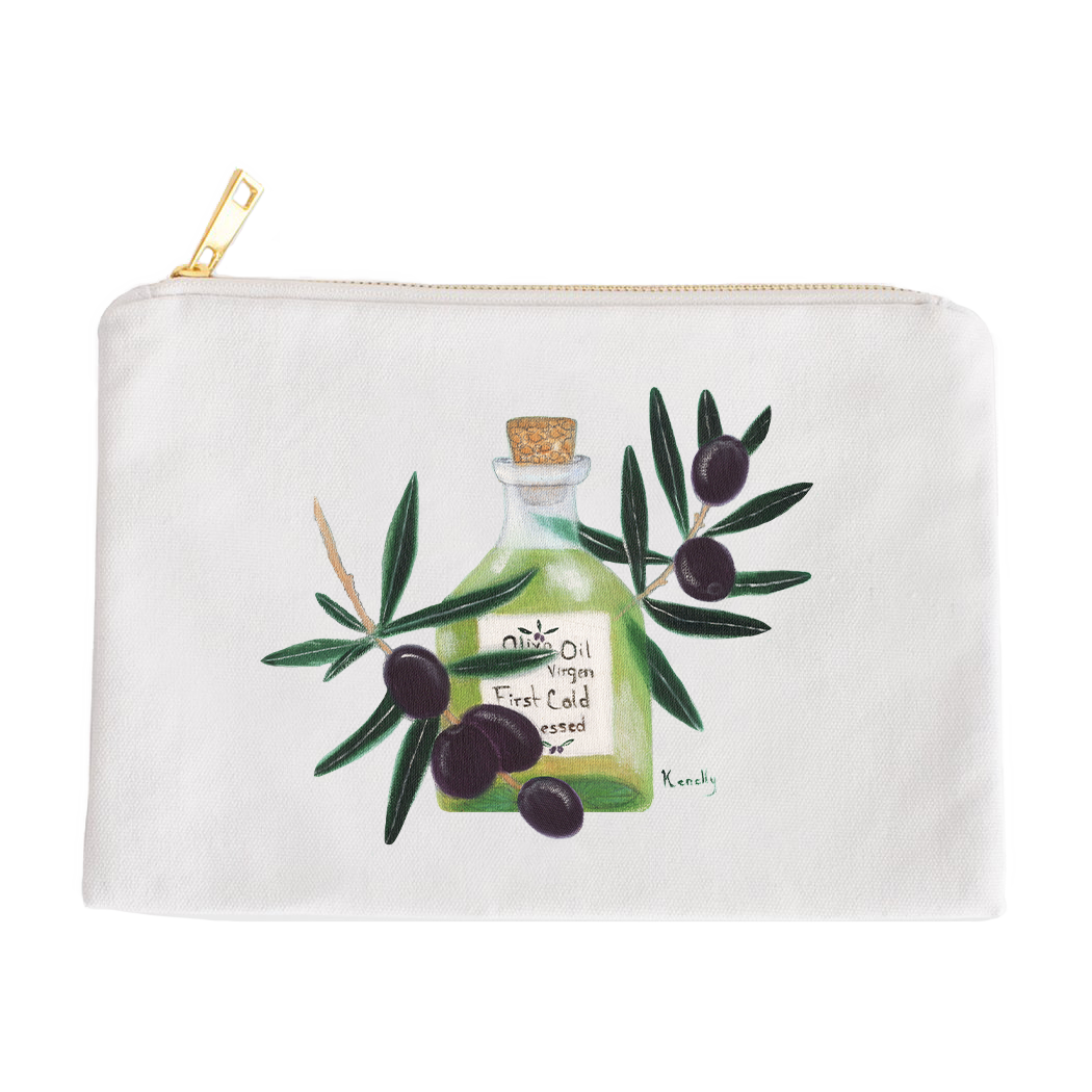Olives and Oil Zipper Bag