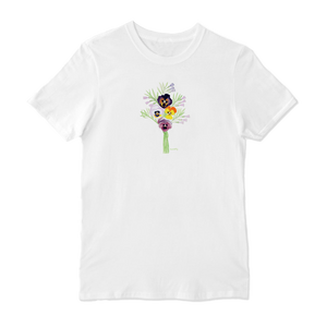 Smiling Faces Say Hello Crew Neck T-shirt