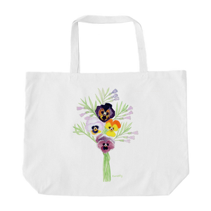 Smiling Faces Say Hello Oversized Tote