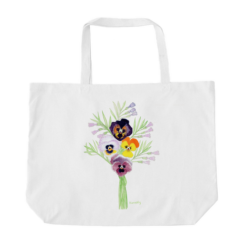 Smiling Faces Say Hello Oversized Tote