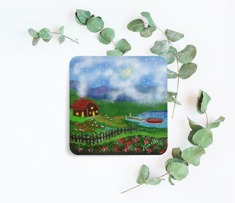 Smoky Mountains Mini Painting / Coaster