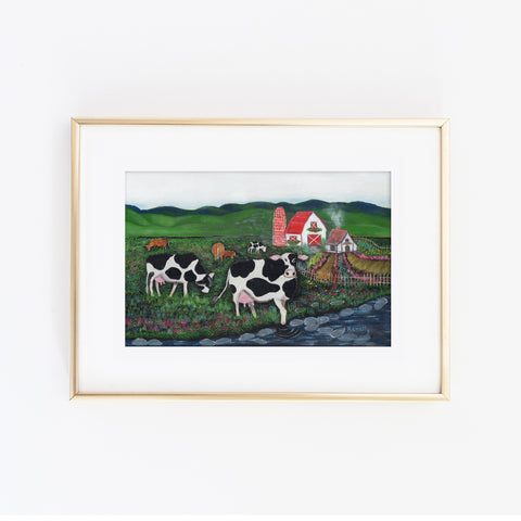 The Red Roof Farm Art Print
