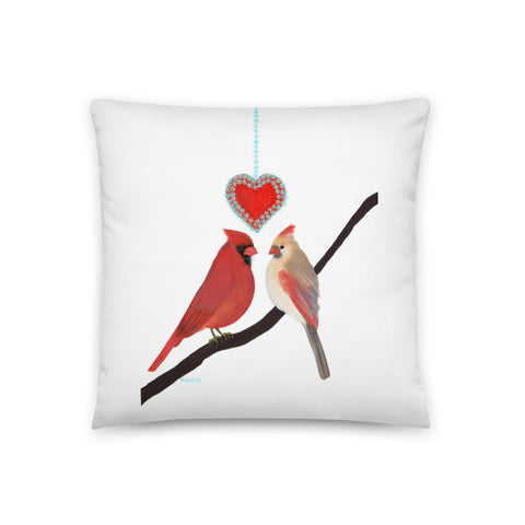 Cardinal Love Throw Pillow