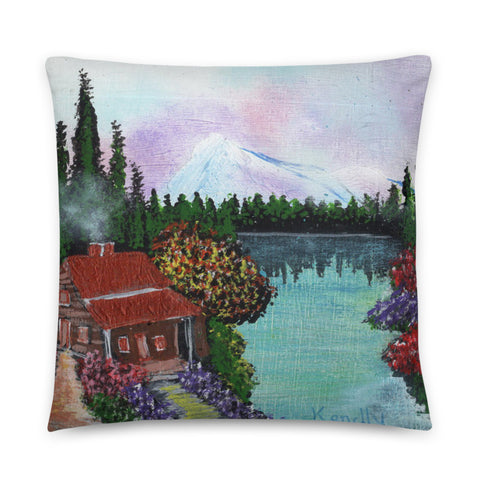 Pine Tree Reflections Throw Pillow