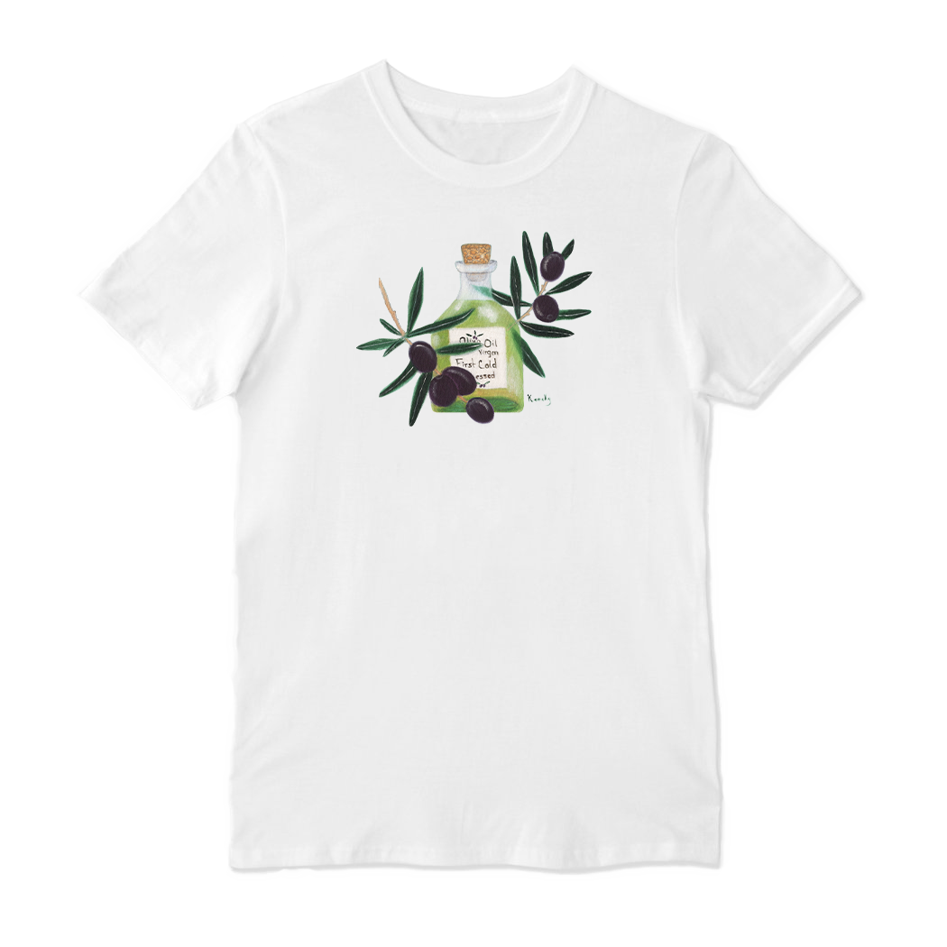 Olive and Oil Crew Neck T-shirt