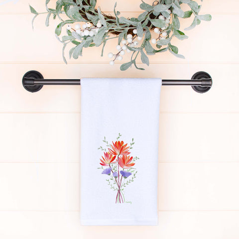 Painted Brush Flowers For You Hand Towel